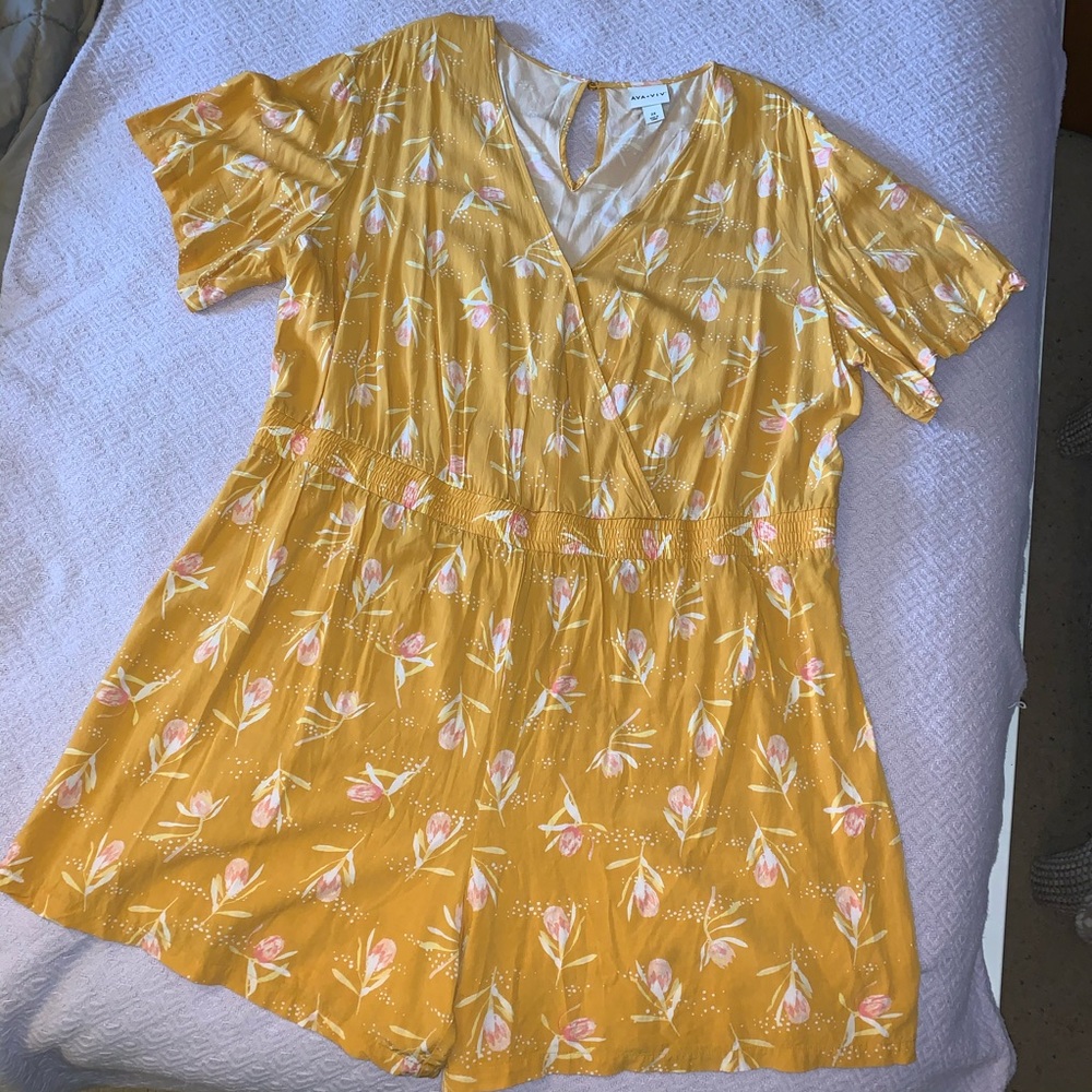 Yellow Floral Romper